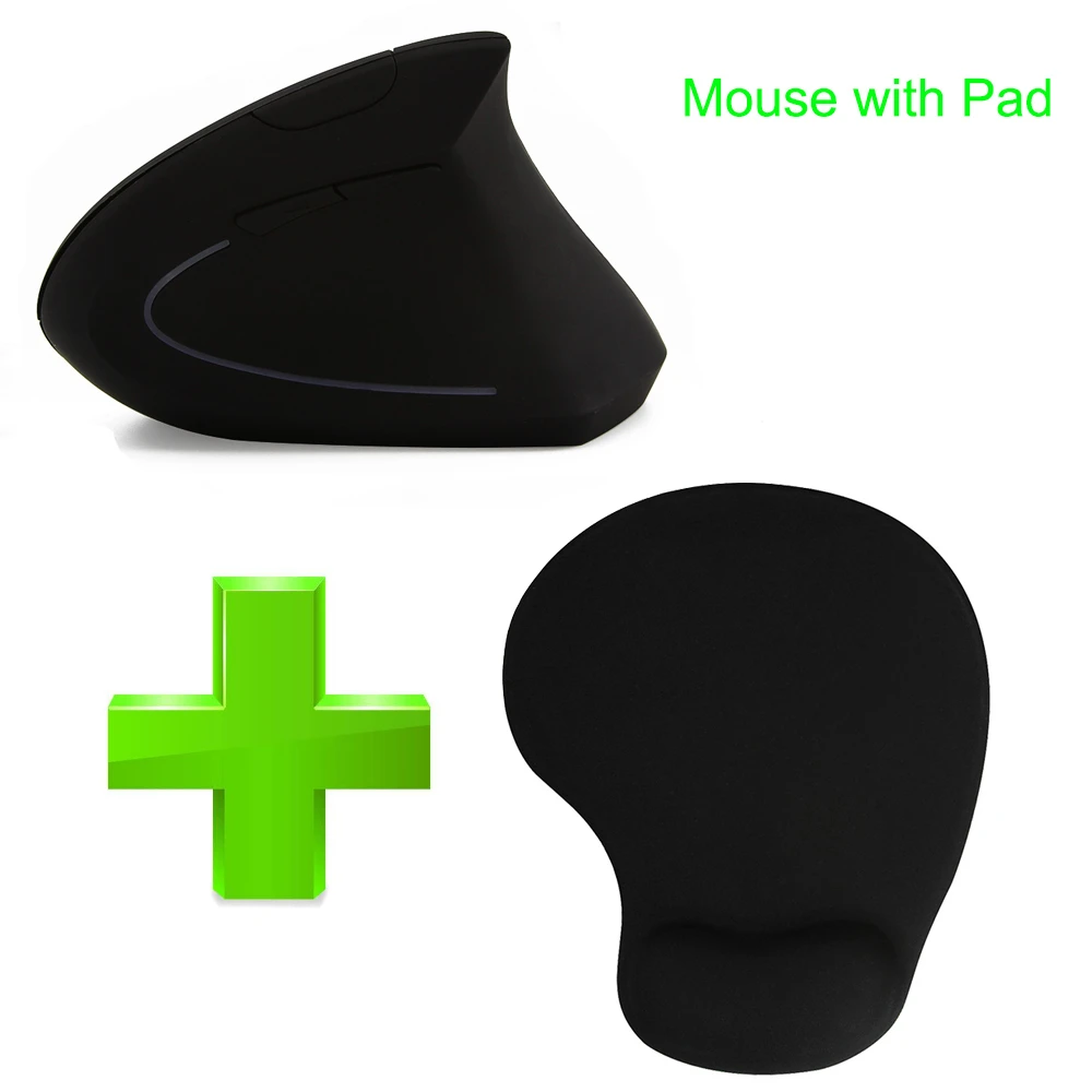 best wired gaming mouse CHYI Ergonomic Vertical Wireless Mouse 800/1200/1600DPI Optical Mouse Colorful Light 5D Computer Gaming Mice With Mouse Pad wifi mouse for pc Mice