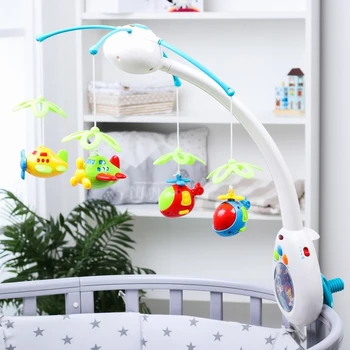 

Mobile music "Planes, helicopters" with night light + remote control