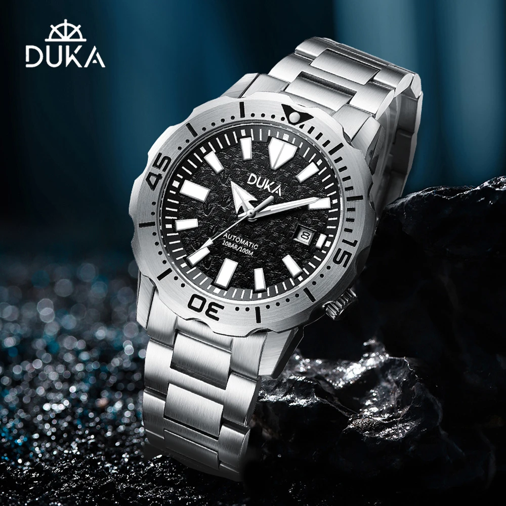 

Мужские часы DUKA 2023 s, роскошные механические Автоматические часы с сапфировым стеклом, мужские спортивные водонепроницаемые часы 10 бар из нержавеющей стали, мужские часы