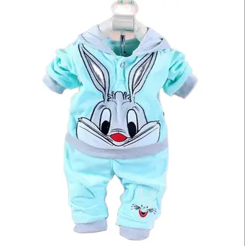 Vestiti appena nati Autunno Inverno Set di vestiti per neonato Set di abbigliamento per bambini T-shirt sportiva per ragazze per bambini + pantaloni Mantieni caldo il vestito