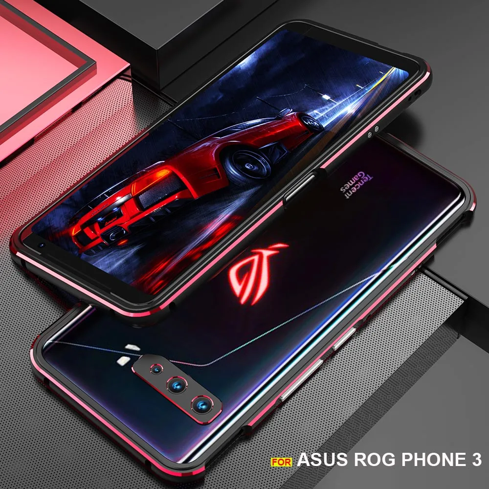 Чехол для Asus Rog phone 3 Роскошный Глянцевый алюминиевый защитный бампер чехол rog ZS661KS