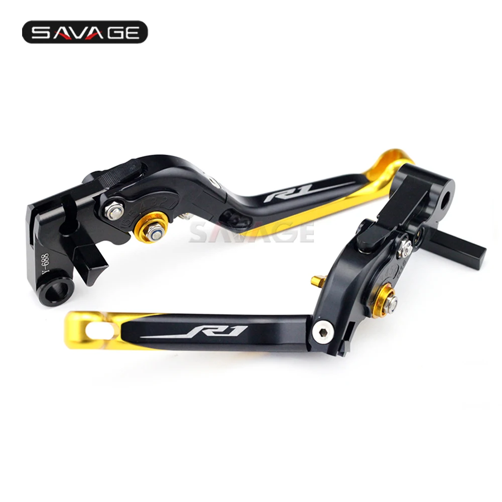 Alavanca da Embreagem do Freio para Yamaha 2004-2020 06 08 12 15 19 Motocicleta Ajustável Folding Extensível Logotipo r1 Yzfr1 Yzf-r1 - R1m R1s 9 yzfr1 YZF-R1 r1m r1s 2004-2020 06 08