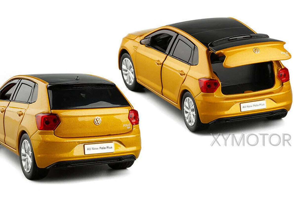 1:32 VW Polo Plus Model Car Alloy Diecast Toy Vehicle Kid Gift Collection  Yellow