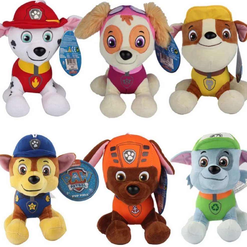 Figuras de acción de la patrulla canina para niños, juguetes de pata de peluche de 20-30cm