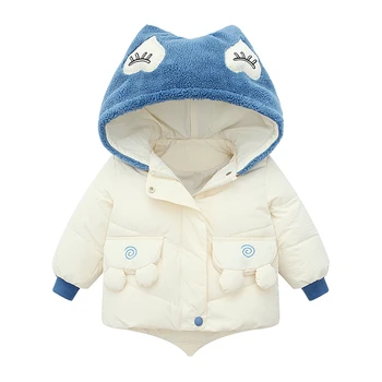 

Baby Down jacket Cartoon fox Pattern 2020 New winter Children outerwear infant cute clothes warm hooded Toddler jacket 1-6 years