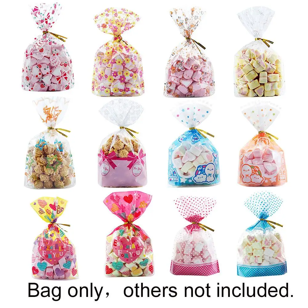 

50Pcs Holiday Party Candy Biscuit Nougat Snacks Gift Pouch Storage Bag Container
