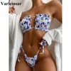 Sexy Butterfly Print Bandeau Polka Dot Bikini Swimsuit Female Swimwear Women Two-pieces Bikini set Bather Bathing Suit V1242B ► Photo 1/6