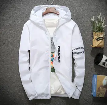 

2019 New Style Men Jacket Windbreaker Spring Men's Fashion Jacket Hooded Casual Jackets Male Coat Thin Men's Couple Coat