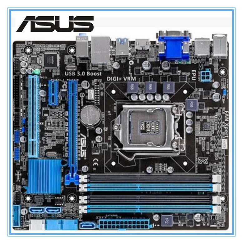 Desktop Motherboard Asus B75M-PLUS Used Mainboard B75 Socket LGA 1155 i3 i5 i7 DDR3 16G uATX | Компьютеры и офис