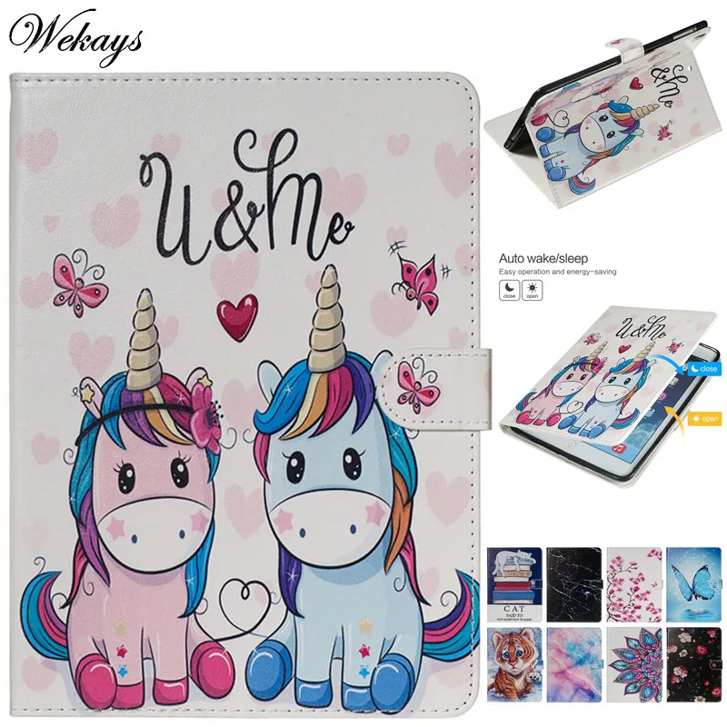 

Wekays For Apple Ipad Air 2 Ipad 6 A1566 A1567 Cartoon Smart Leather Fundas Case sFor Ipad Air 2 Ipad6 Cover Cases For Ipad Air2