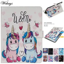 Wekays For Coque Apple Ipad 9.7 inch 2018 Cartoon Smart Leather Fundas Case For IPad 9.7 inch 2017 A1822 A1823 Tablet Cover Case