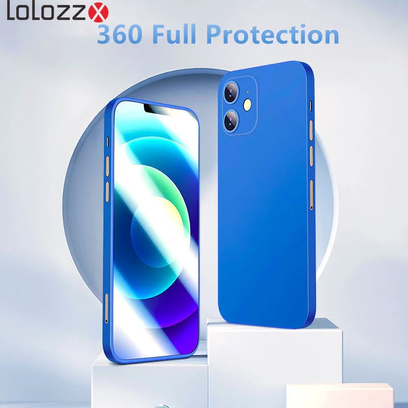 Переднее закаленное стекло + Жесткая задняя крышка для iPhone 13 Pro Max 12 Mini 11 360 полная