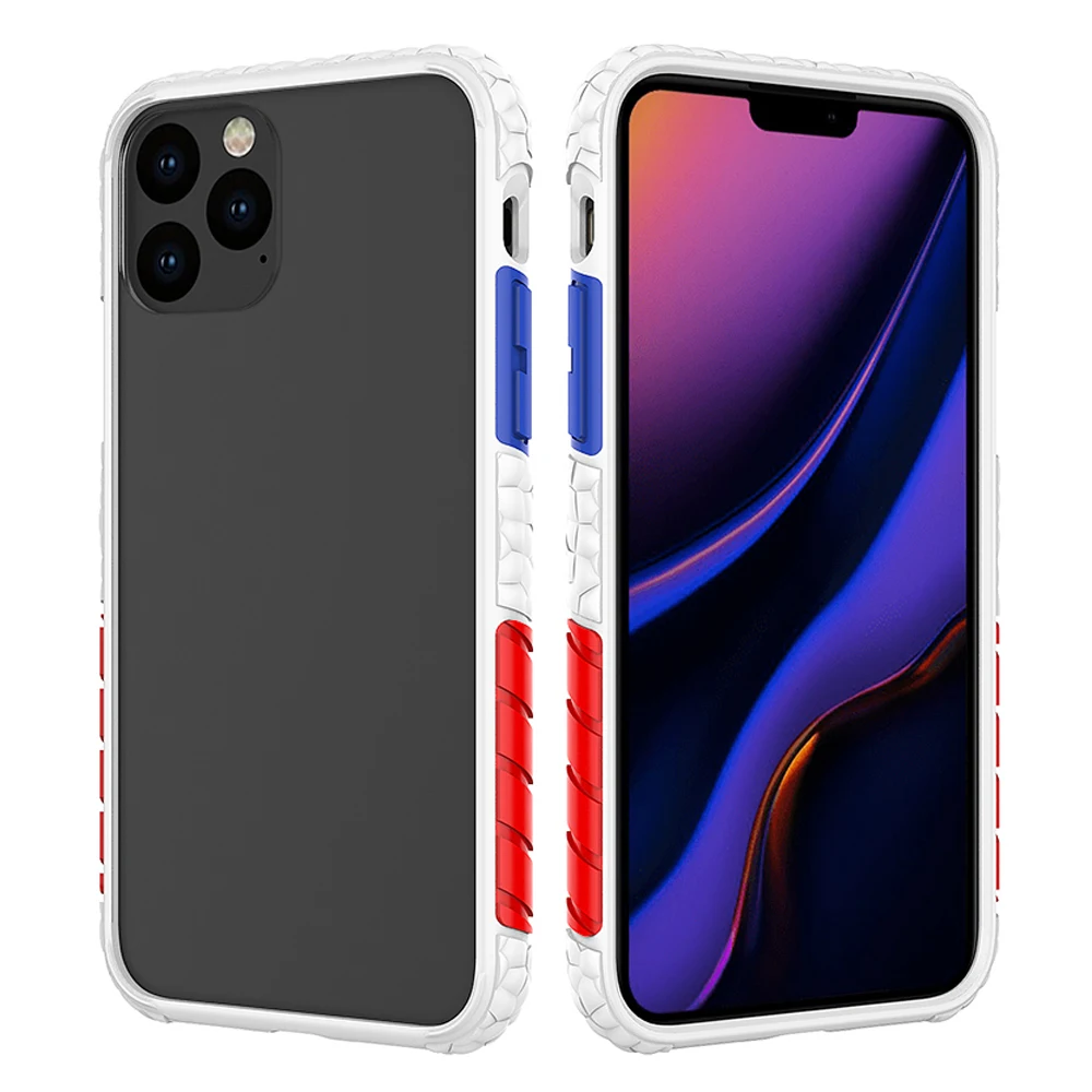 

For 2019 iPhone 11/11 Pro/11 Pro Max Transparent Back Case Dual Layer TPU + PC Hybrid Sports Shockproof Cover For iPhone 11