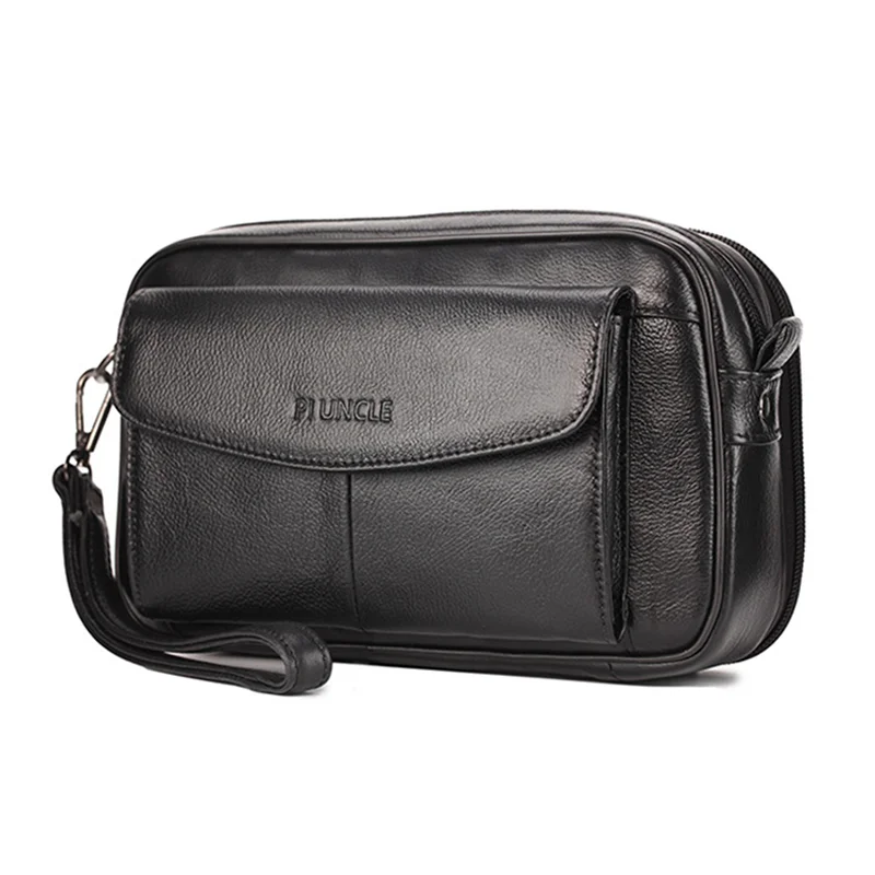 

Genuine Leather Handbag High Quality Men's Clutch Bags for men Hand Bag Male Long Money Wallets Mobile Phone Pouch Women Party