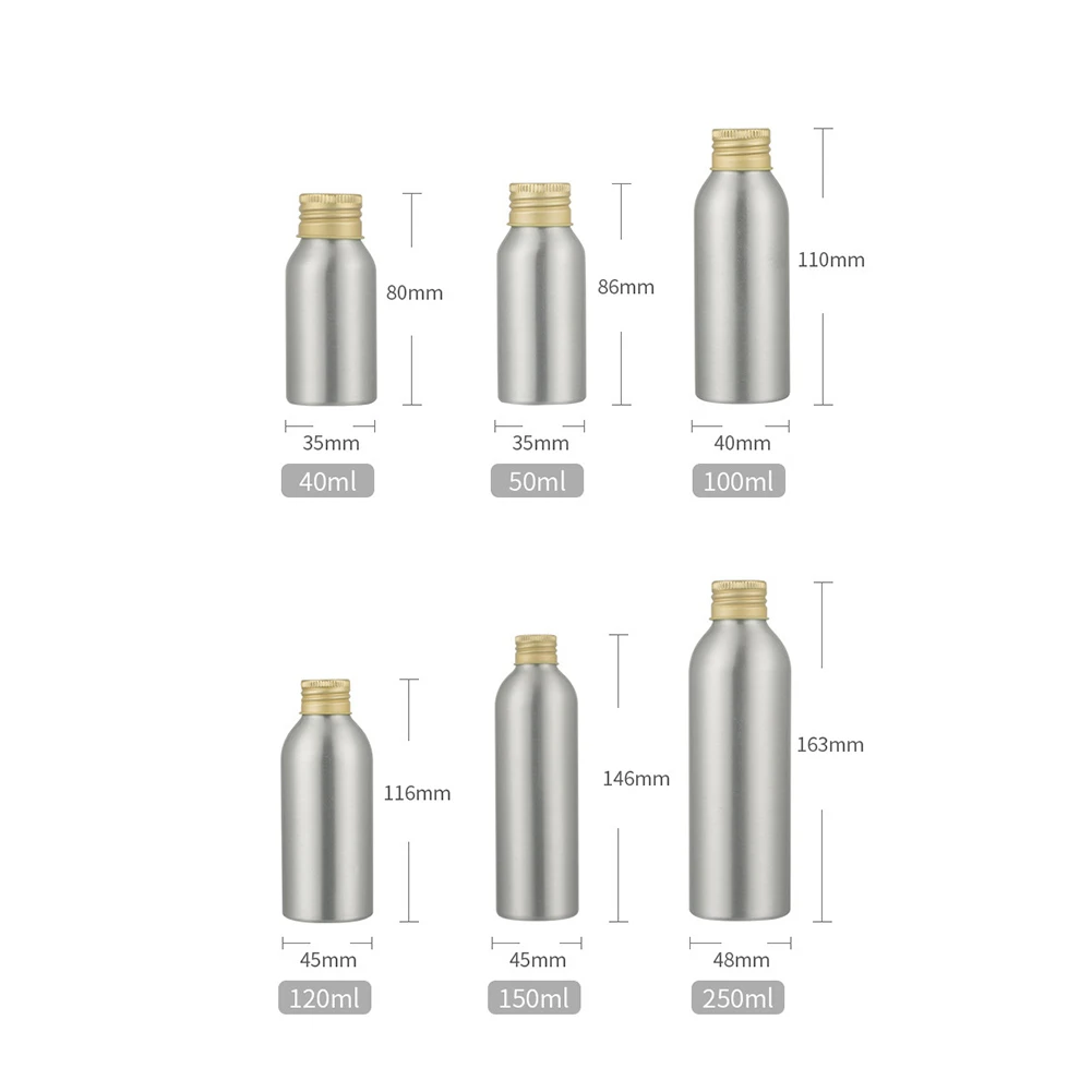 40 мл-250 мл дорожная алюминиевая бутылка для хранения лосьона дезинфицирующее средство жидкое мыло шампунь крышка контейнера многоразовая бутылка пустая бутылка
