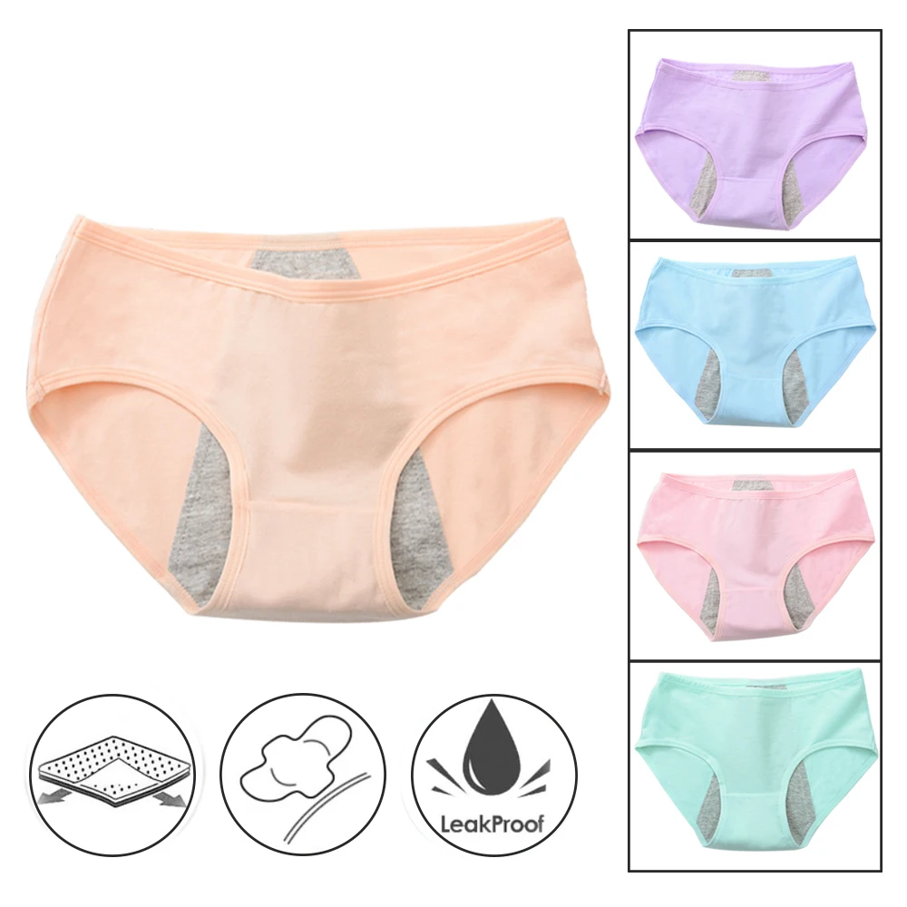 

Leak Proof Menstrual Panties Breathable Physiological Pants Sexy Women Underwear Period Waterproof Briefs Cotton Female Briefs