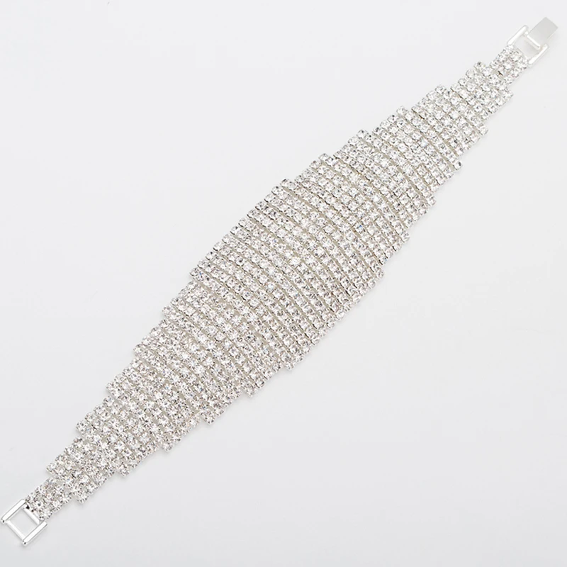 YFJEWE дизайн горный хрусталь кристалл браслеты для женщин горный хрусталь кристалл большие браслеты B157