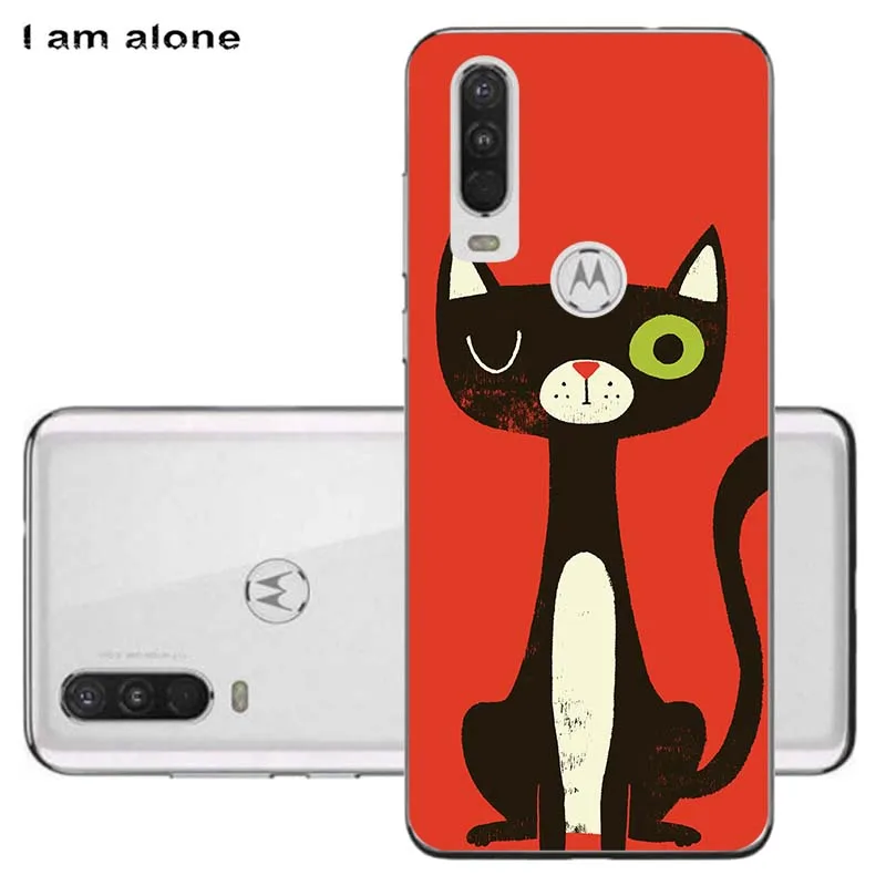 Чехлы для телефонов Motorola One Action/One Vision 6,3 дюйма мягкие сумки из ТПУ чехол для мобильного телефона с мультяшным принтом - Цвет: Solf TPU AA62