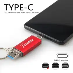 Maikou новейший 2в1 USB3.0 type-c usb флэш-накопитель USB3.0 OTG type-C 256 ГБ