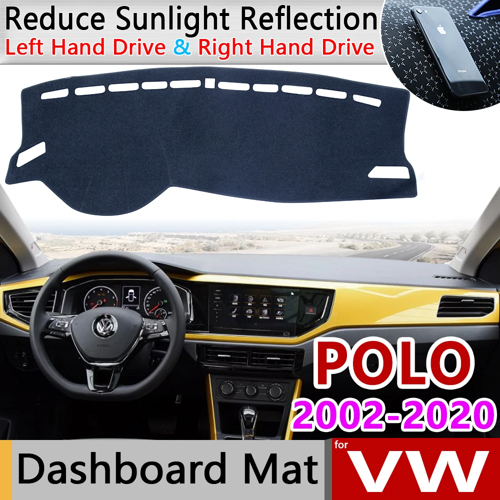 Для Volkswagen VW POLO 9N 9N3 6R 6C AW 2002 ~ 2020 4 5 6 Противоскользящий коврик на приборную панель