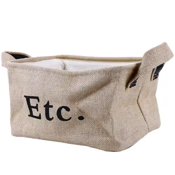 

1Pc Storage Box Container Organizer Cotton And Linen Basket Home Desktop Decor storage boxes 2019 new