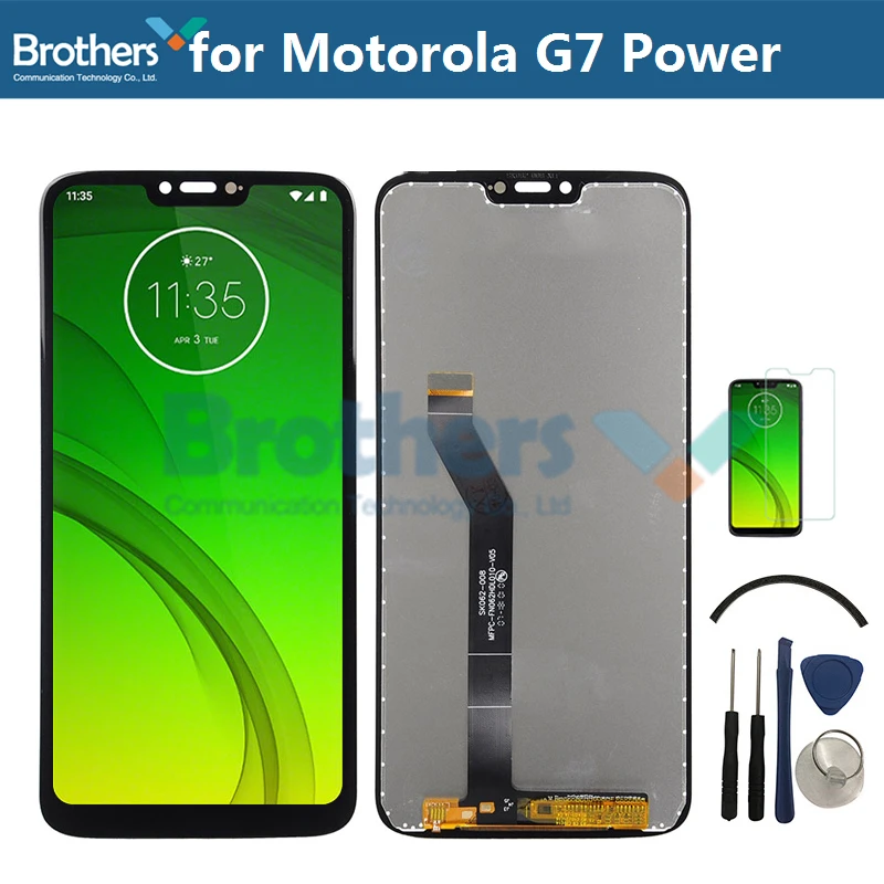 ЖК дисплей для Motorola Moto G7 Power экран в сборе сенсорный дигитайзер тест на замену