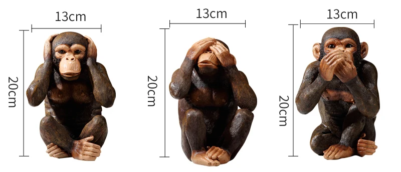 Забавная скульптура из смолы, абстрактная статуя животных, украшение дома, аксессуары, ремесло, фигурка обезьяны, декор детской комнаты