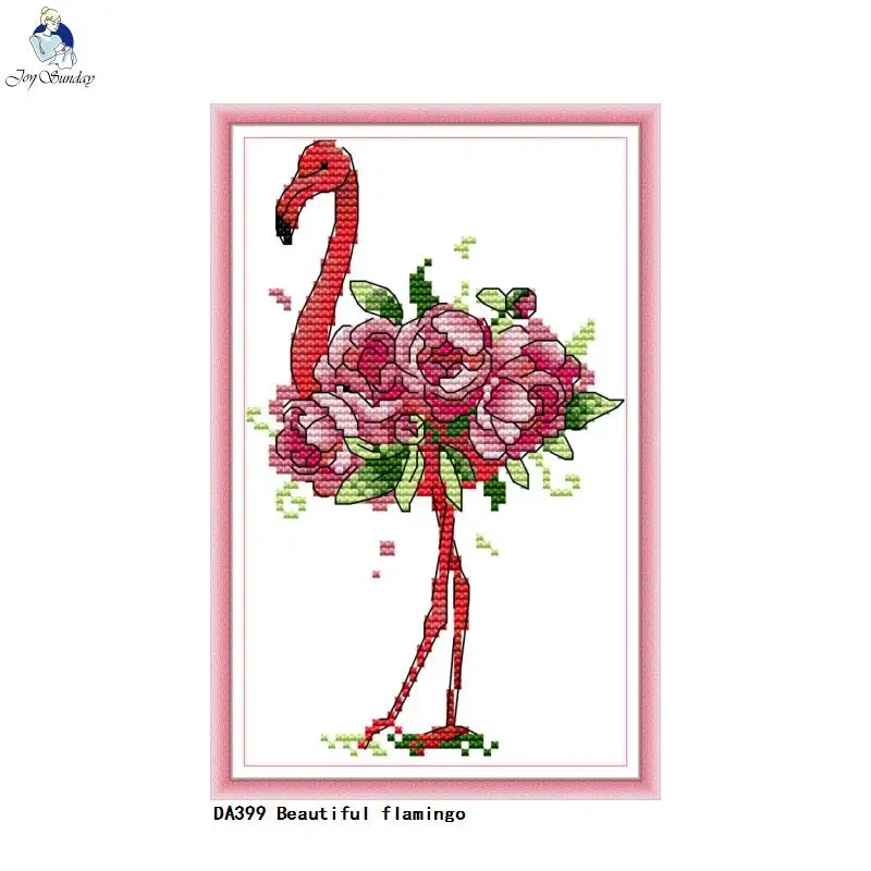 

Beautiful flamingo Paintings Counted Embroidery Home Decor Printed On Canvas DMC 11CT 14CT Chinese Cross Stitch kits Crafts