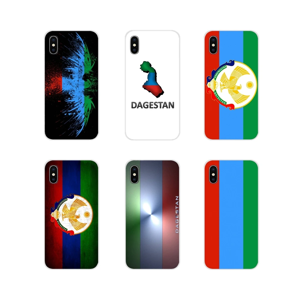 

For Samsung Galaxy S3 S4 S5 Mini S6 S7 Edge S8 S9 S10 Lite Plus Note 4 5 8 9 Dagestan National Flag Coat Of Arms Eagle TPU Cover