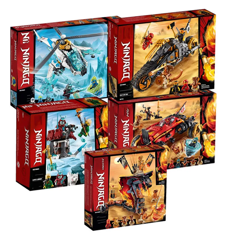Cena W magazynie nowa seria Ninja cegły Fire Fang kompatybilny Legoingly Ninjago 70674 70671 70672 klocki dla dzieci prezent