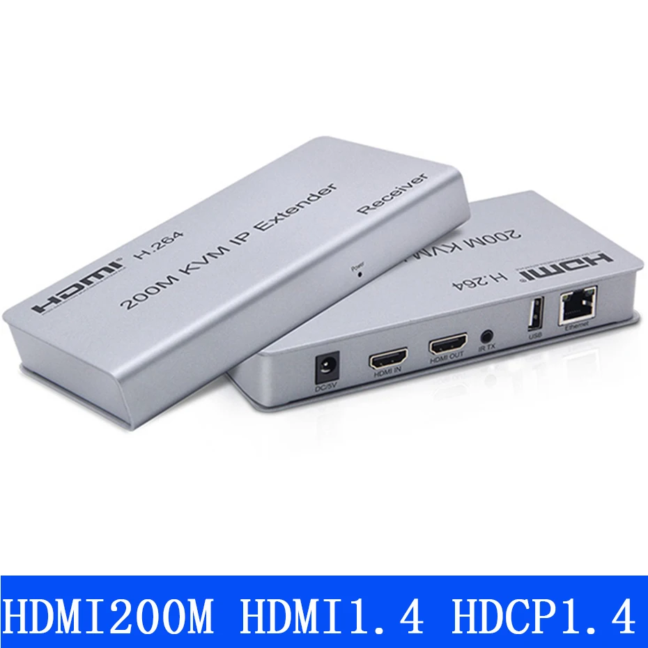 HDMI KVM удлинитель USB мышь/клавиатура удлинитель 200 м Cat/RJ45/LAN/UTP сетевой кабель, ИК-управление, TX/RX 3,5 мм R/L аудиовыход