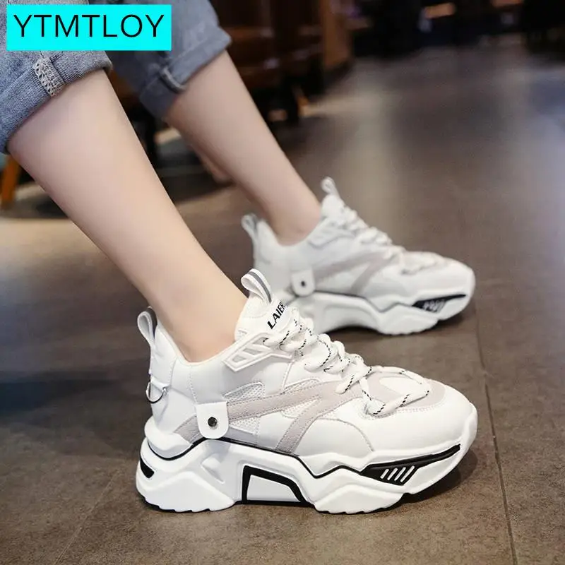 

2019 Height Increasing 6CM Women Sneakers black Run Running Shoes Girl Ladies Outdoors Jogging Walking Sport Shoes Chaussures