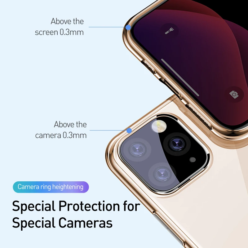 Чехол Baseus для iPhone 11 Pro Max ультратонкий мягкий прозрачный силиконовый чехол из ТПУ