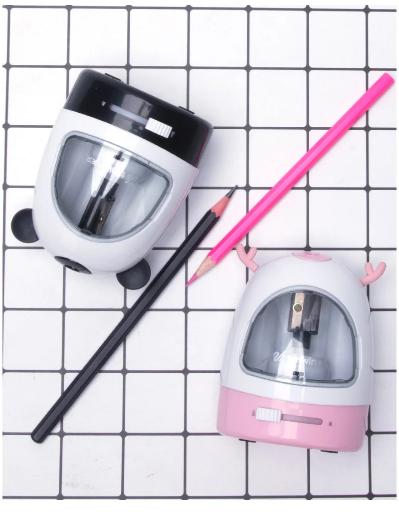 OT-NVWOZR 4 Pcs Dessin Animé Mignon Taille-crayon En Forme D'animal, Chat Hibou En Plastique Coloré Manuel Petit Taille-crayon Compact Avec Deux Trous