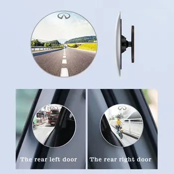 

Car 360°rotating Wide Angle Round Convex Mirror 304 stainless steel Rearview Parking Mirror for Infiniti FX35 Q50 Accessories