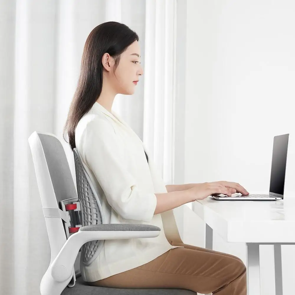 Xiaomi Leband Регулируемая эргономичная поддержка спины с одной клавишей подъемная обмотка динамическая Удобная подушка для спинки стула