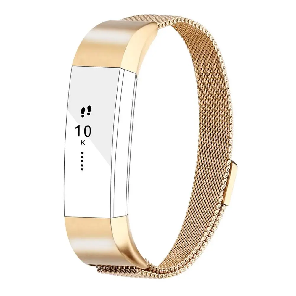 橄榄绿 Для Fitbit Alta Миланский ремешок Alta HR Milan Плетеный Магнитный адсорбционный ремешок из нержавеющей стали магнитный ремешок на петельку - Цвет: 橄榄绿