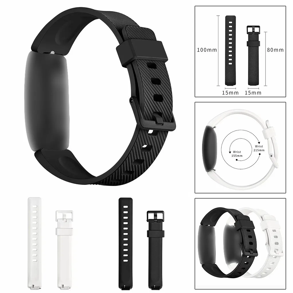 

1pcs Replacement Watch Band Wrist Strap Silicone Wristband Bracelet Fitbit Inspire / HR Strap Tracker Smartwatch Band Strap