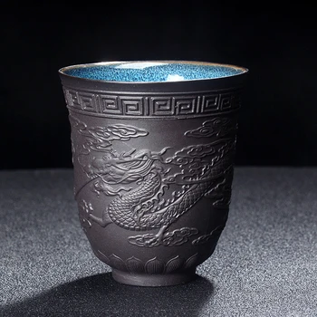 

Dragon and Phoenix Tea Cup Handmade Kungfu Teacup Pu'er Tea Cup Drinkware Accessories Master Cup Teaware Accessories