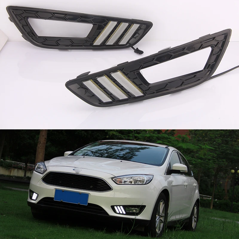 Автомобильный мигающий 1 пара для Ford Focus 4 2015 2016 2017 2018 светодиодный DRL дневные