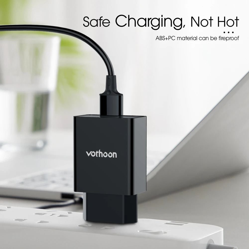 Vothoon 18 Вт Quick Charge 3,0 USB зарядное устройство для samsung S9 Xiaomi huawei QC 3,0 быстрое зарядное устройство для путешествий настенное зарядное устройство для мобильного телефона ЕС