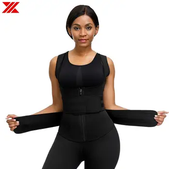

HEXIN Women's Waist Trainer Sauna Vest Neoprene Body Shaper Weight Loss Shapewear U Neck Sweat Workout Slimming Back Support