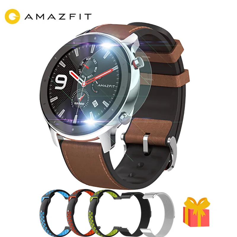 

ES STOCK  47mm Huami AMAZFIT GTR Smart Watch Global Version GPS 5ATM Waterproof Smartwatch AMOLED Screen 24-Days Battery Life