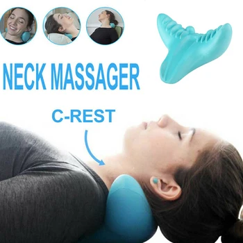 

Neck Spine Massager Chiropractic Pillow Raised Dot Alignment Head Pain Relief Back Traction Latex Wegge Shape Pillow for Neck