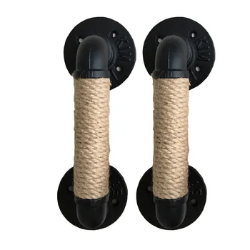 

1piece Iron Door handle Rope Barn Handles Retro American Door Pulls 1/2" pipe Handles Sliding Wood Door Knobs