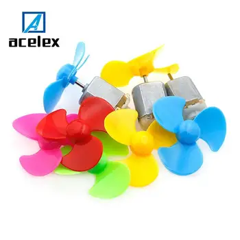 

1Set DC Micro 130 Gear motor with fan blade SMAll propeller 3-6V For Arduino DIY experiment