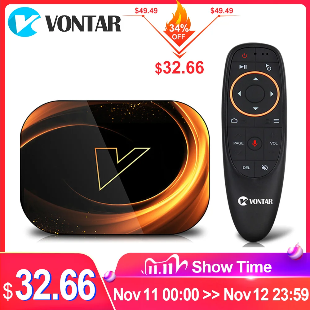 2020 VONTAR X3 4GB 128GB 8K TV BOX Android 9 Smart Android TVBOX 9.0 Amlogic S905X3 Wifi 1080P 4K Set Top Box 4GB 64GB 32GB