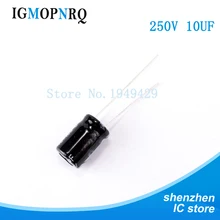 20 шт./лот 10 мкФ 250V Алюминий электролитический конденсатор с алюминиевой крышкой, 8*12 электролитический конденсатор с алюминиевой крышкой, 250v 10 мкФ