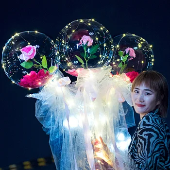 

Newly LED Luminous Balloon Rose Bouquet for Women Girlfriend Wife Anniversary Festival XSD88