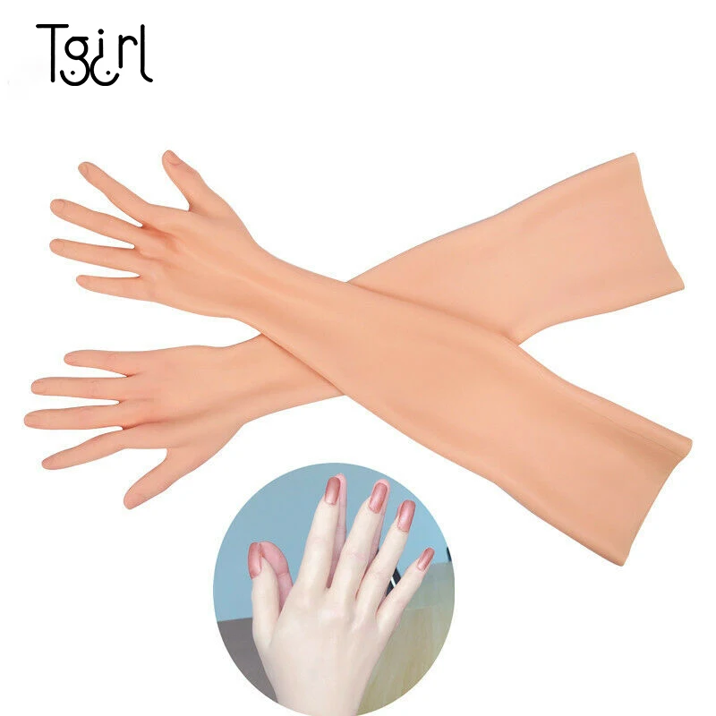 

Silicone Prosthesis Female Hand Sleeve Highly Simulated Skin Artificial Arm Cover Scars